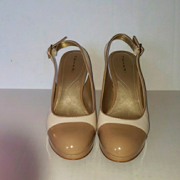 🔥FINAL PRICE🔥Tahari London Leather Sling Back Heels - Picture 2 of 4
